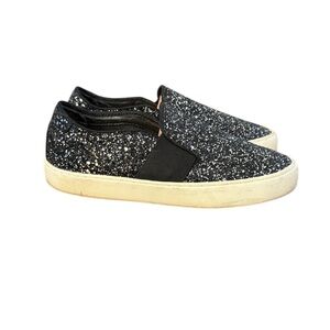 Marc Fisher Black and White Glitter Sneakers Women’s Size 6 M